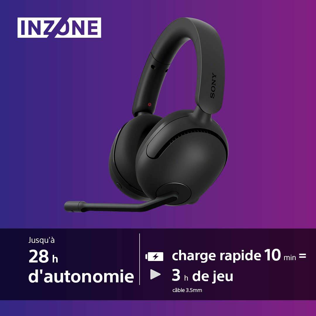 Casque gaming H5 Sony INZONE sans fil | 360 Spatial Sound for PC/PS5 | Noir